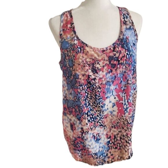 Olive & oak pink and blue print tank top M - Picture 1 of 9